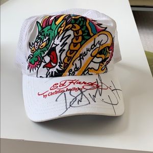 Bret Michaels autographed Ed Hardy ballcap